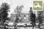 The old church of St. Cuthbert, demolished in 1870 to make way for the present structure