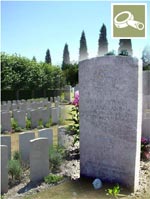 The headstone of Septimus Fairlamb at Rouen